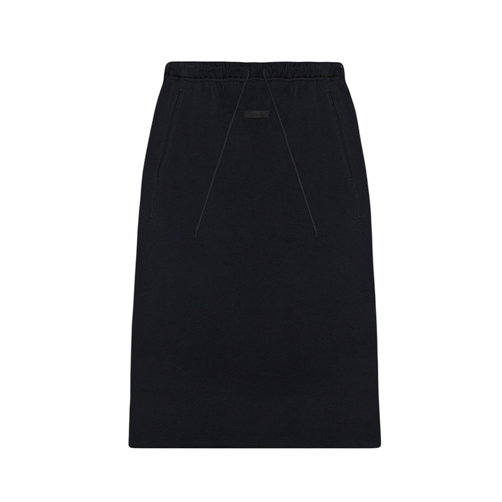 Fear of God Essentials Women's Jet Black Heavy Long Skirt‎ XXL
